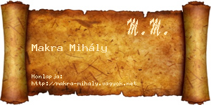Makra Mihály névjegykártya