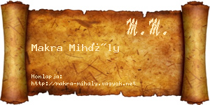 Makra Mihály névjegykártya